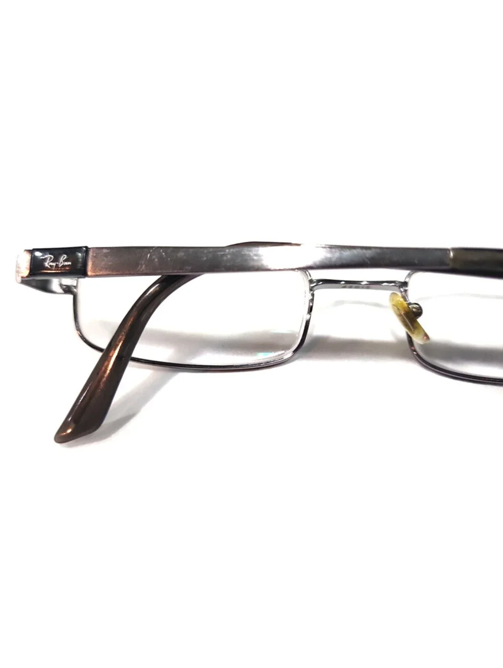 Ray Ban RB6076 2553 Broken Nose Parts Gunmetal Rectangle Eyeglasses 49-19 135